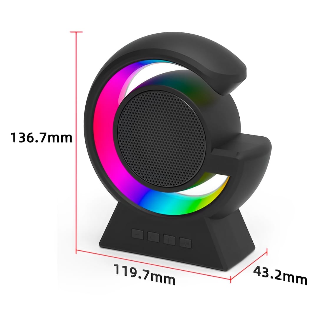 BX-39 Mini G Wireless Speaker with RGB Light & Wireless Charging – Portable Bluetooth 5.3 Speaker & Bedside Lamp
