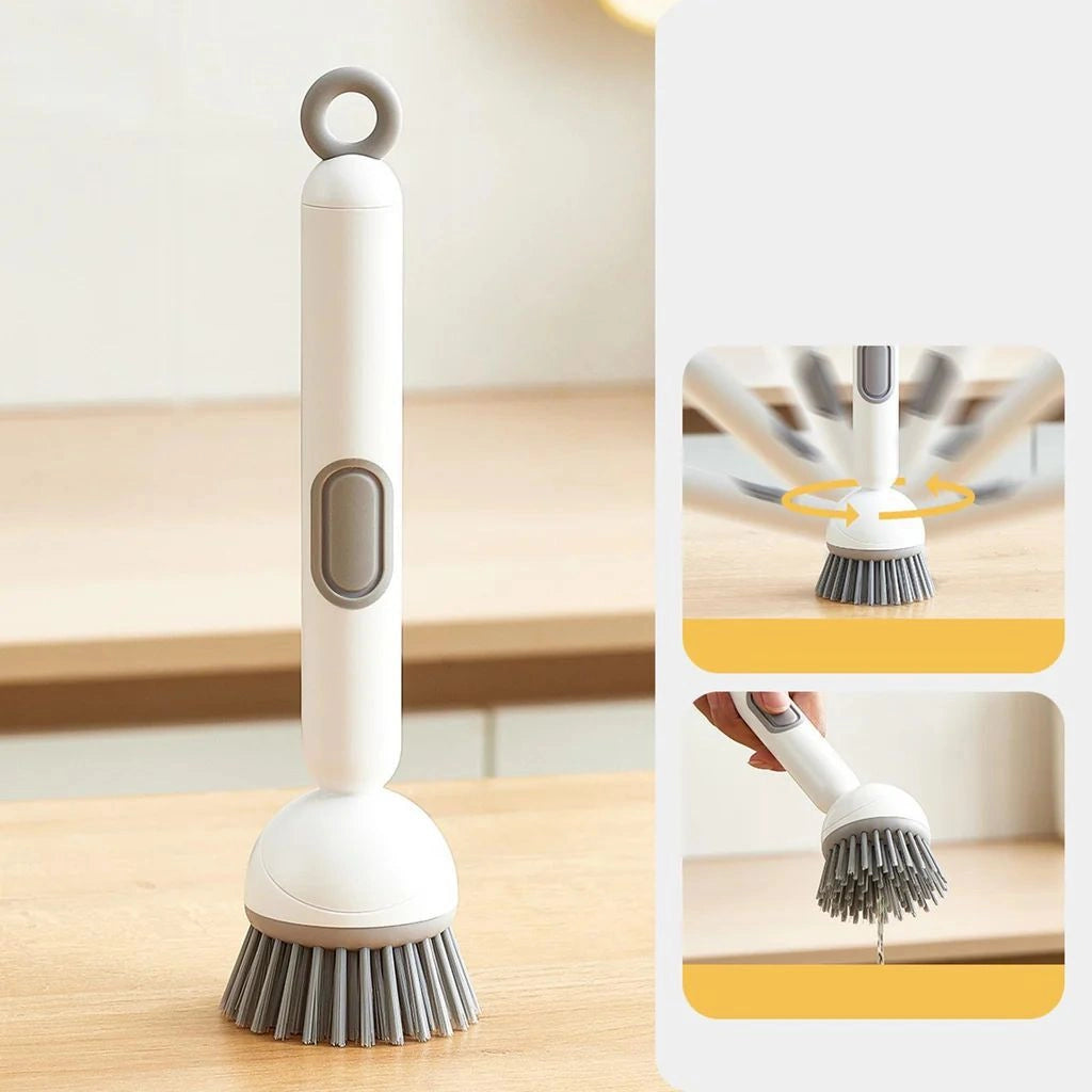 360 Rotating Kitchen Dish Cleaning Brush – Soap Dispenser